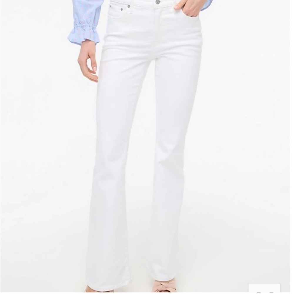 J. Crew Women's Curvy Full Length Demi Bootcut Jeans denim White Size 25